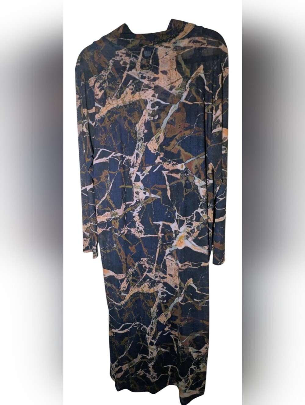 ELOQUII Mineral Print Mesh Long Sleeve Maxi Dress 20 NWT Nordstrom - Picture 4 of 8